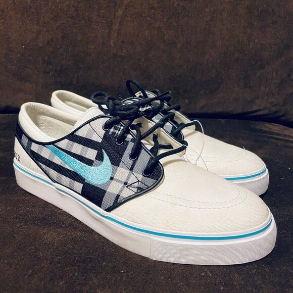 Nike SB Zoom Janoski Nike ID factory custom plaid tiffany blue Mens 8 US 41 EUR - Picture 1 of 10